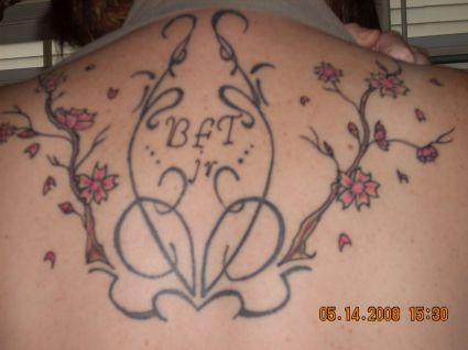 Cherry Blossom Back Tattoo Pic Design